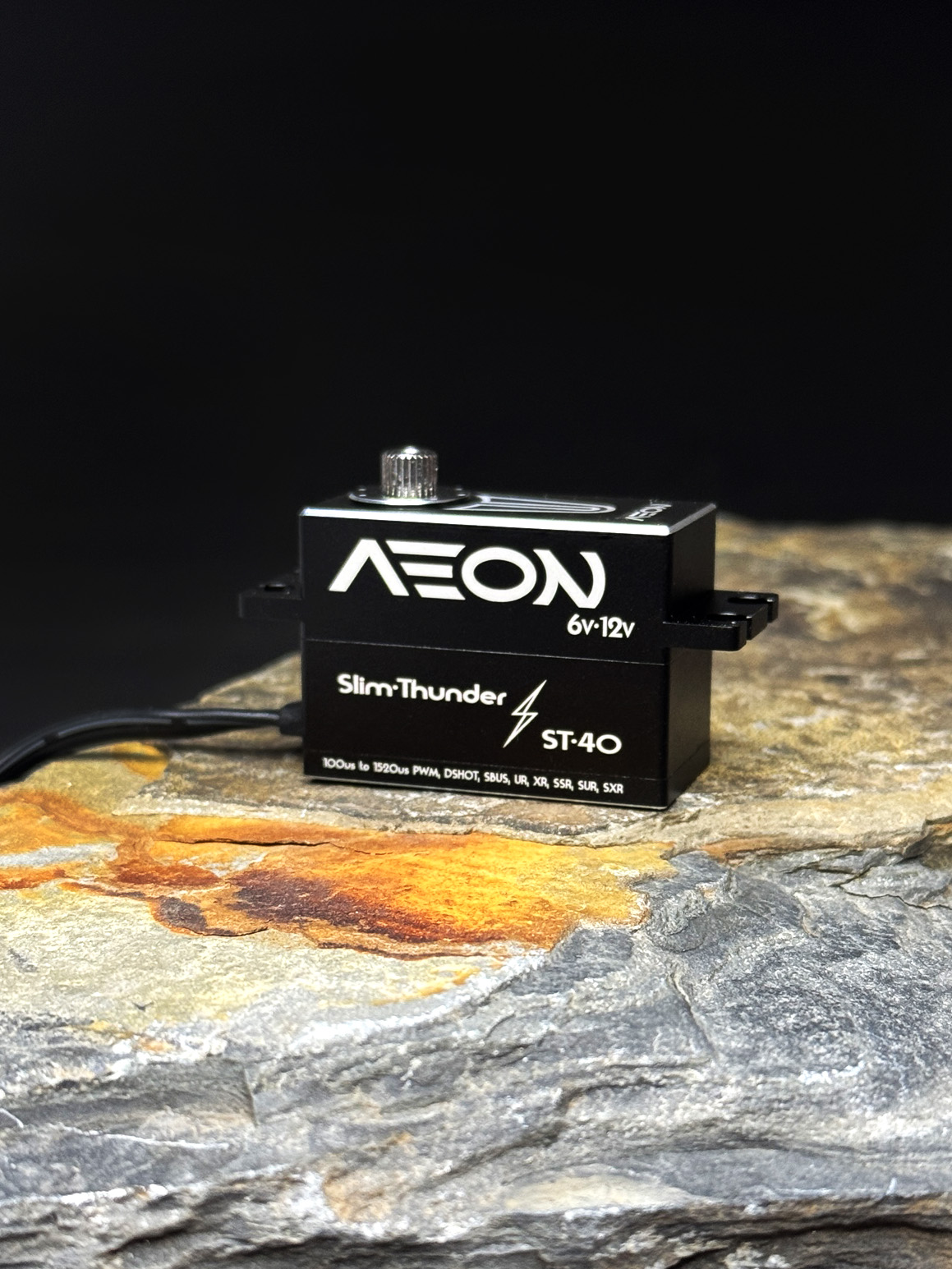 Aeon RC Slim Thunder ST-40 Brushless, Multi-Protocol, Event-Driven 6V-12V Programmable Low Profile Servo